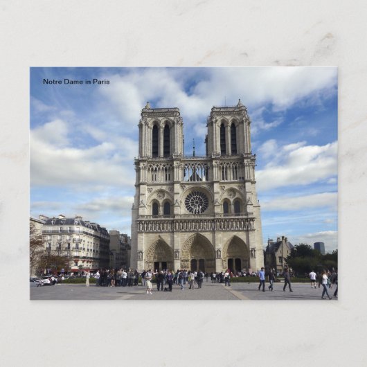 Notre Dame in Paris Postkarte (Vorderseite)