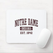 Notre Dame Indiana in Vintager athletischer Varsit Mousepad (Mit Mouse)