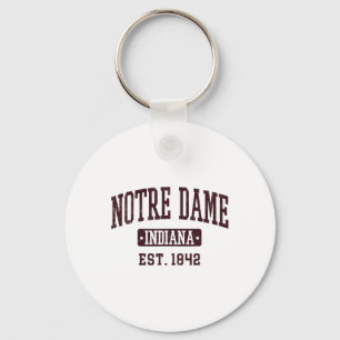 Notre Dame Indiana in Vintager athletischer Varsit Schlüsselanhänger