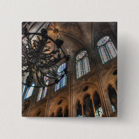 Notre Dame-Innenraum Button (Vorderseite)