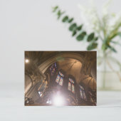 Notre Dame Interieur mit gestanztem Glas Postkarte (Stehend Vorderseite)