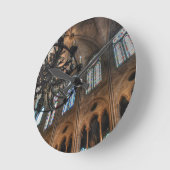 Notre Dame interior Runde Wanduhr (Winkel)