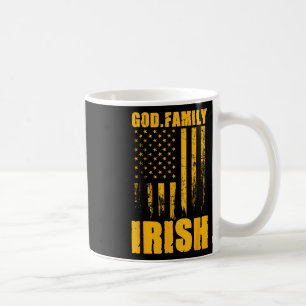 Notre Dame irischer Gott. Familie. Vintage-USA-Fla Kaffeetasse