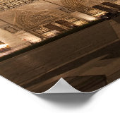 Notre Dame Kathedrale am Abend Poster (Ecke)