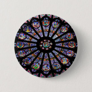 Notre-Dame-Kathedrale Buntes festes Glas Button