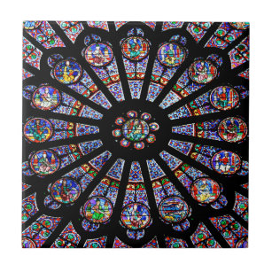 Notre-Dame-Kathedrale Buntes festes Glas Fliese