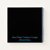 Notre-Dame Kathedrale farbenfroh gestanztes Glas Notizblock (Rückseite)