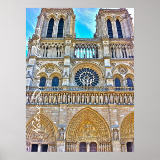Notre Dame Kathedrale Foto Abbildung. Poster
