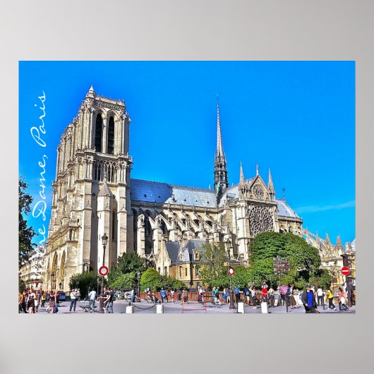 Notre Dame Kathedrale Foto Abbildung. Poster (Vorne)