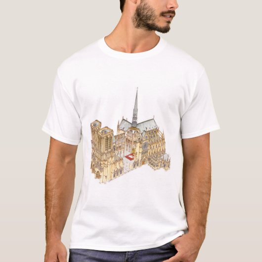 Notre-Dame-Kathedrale. Paris Frankreich T-Shirt (Vorderseite)
