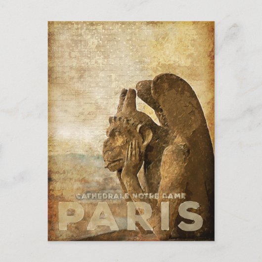 Notre Dame Kathedrale Paris, le Stryga Chimera Postkarte (Vorderseite)