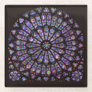 Notre-Dame-Kathedrale Paris Rosenfenster Glasuntersetzer