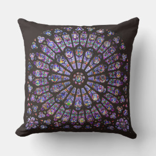 Notre-Dame-Kathedrale Paris Rosenfenster Kissen