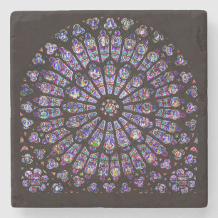 Notre-Dame-Kathedrale Paris Rosenfenster Steinuntersetzer