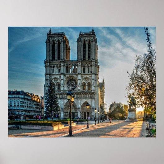 Notre Dame Kathedrale Paris Weihnachten Poster (Vorne)