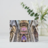 Notre Dame Kathedrale Reims Postkarte (Stehend Vorderseite)