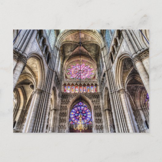 Notre Dame Kathedrale Reims Postkarte (Vorderseite)