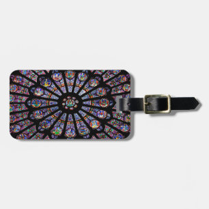 Notre-Dame-Kathedralen-buntes Buntglas Gepäckanhänger