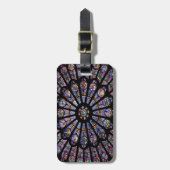 Notre-Dame-Kathedralen-buntes Buntglas Gepäckanhänger (Vorderseite vertikal)