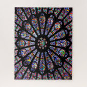 Notre-Dame-Kathedralen-buntes Buntglas Puzzle (Vertikal)
