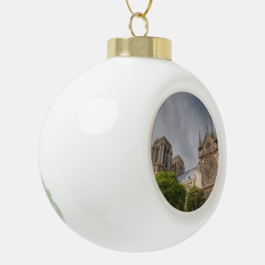 Notre Dame Keramik Kugel-Ornament (Links)