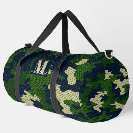 Notre Dame Navy & Gold Warrior Camo Printed  Duffle Bag
