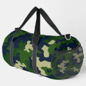 Notre Dame Navy & Gold Warrior Camo Printed Duffle Bag (Rechte Ecke)