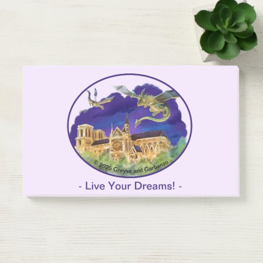 Notre Dame Notes 10" x 6" - Dreams Post-it Klebezettel (Büro)