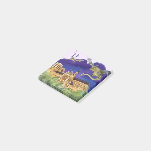 Notre Dame Notes 3" x 3" Post-it Klebezettel (angewinkelt)