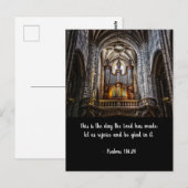 Notre Dame Organ und Psalms Verse Postkarte (Vorne/Hinten)