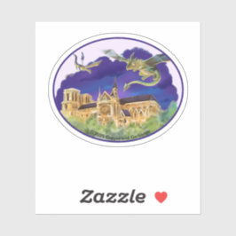 Notre Dame Oval Vinyl Sticker (verschiedene Größen