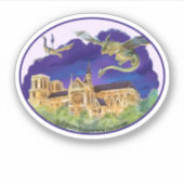 Notre Dame Oval Vinyl Sticker (verschiedene Größen (Vorderseite)