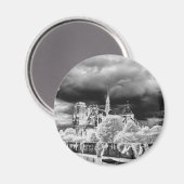 Notre Dame, Paris 4 b&w Magnet (Vorderseite/Rückseite)