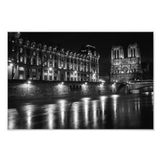 Notre Dame Paris Black and White - Fotodruck