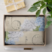 Notre Dame Paris Blue Blume Postcard Tissue Paper Seidenpapier (Geschenk)