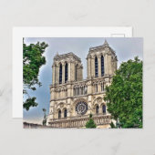 Notre-Dame, Paris, Digital Painting Postkarte (Vorne/Hinten)