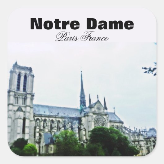 NOTRE DAME PARIS FRANCE Aufkleber (Vorderseite)