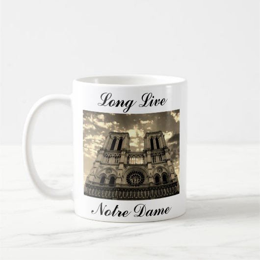 Notre Dame Paris Frankreich Kathedrale Long Live Kaffeetasse (Links)