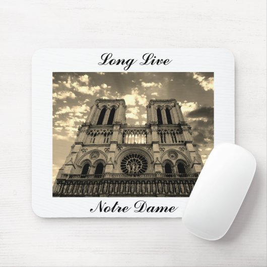 Notre Dame Paris Frankreich Kathedrale Long Live Mousepad (Mit Mouse)