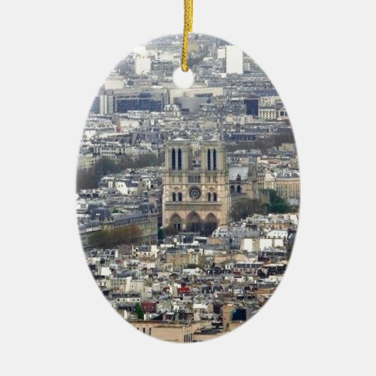 Notre Dame Paris Frankreich Keramik Ornament (Vorne)