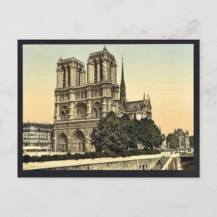 Notre Dame, Paris, Frankreich, klassischer Fotochr Postkarte