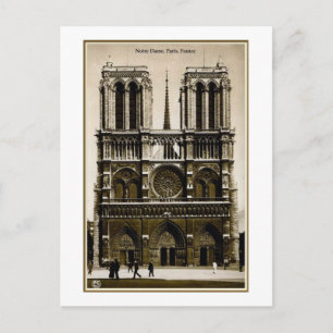 Notre Dame, Paris, Frankreich, Vintage Postkarte