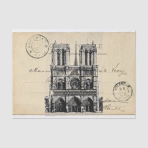 Notre Dame Paris Französische Postkarten-Tissue-Pa Seidenpapier