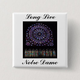 Notre Dame Paris Kathedrale Glasfenster Button
