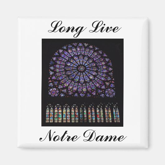 Notre Dame Paris Kathedrale Glasfenster Magnet (Vorne)