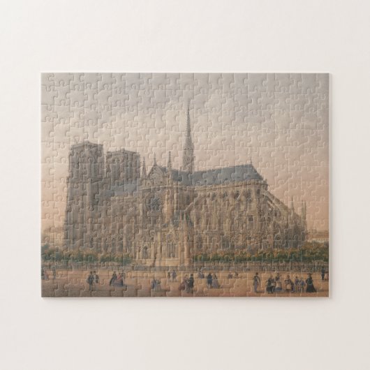 Notre Dame, Paris-Lithographie durch Charles Puzzle (Horizontal)