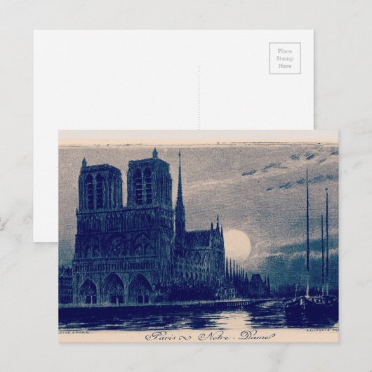 Notre Dame Paris Postkarte (Vorne/Hinten)