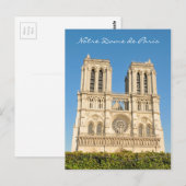 Notre Dame, Paris Postkarte (Vorne/Hinten)