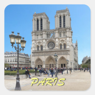 Notre Dame PARIS Quadratischer Aufkleber