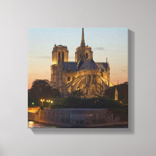 Notre Dame Paris Stretched Canvas Print Leinwanddruck (Vorderseite)